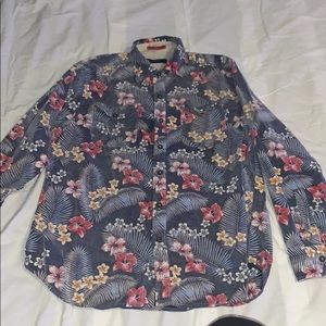Mens Tommy Bahama Designer Hawaiian Floral Shirt